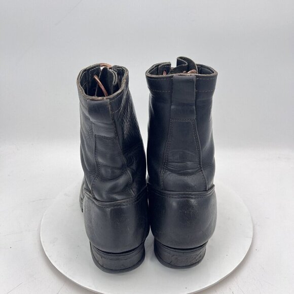 Santa Rosa Brand Men Size 7 Brown Leather Lace Up Steel Toe Vibram Sole Boot - Picture 7 of 15